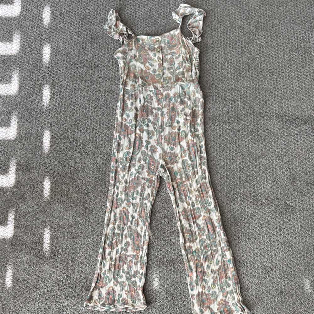 Girls, Art Class Paisley Tank Romper